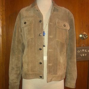 polo ralph lauren suede trucker jacket